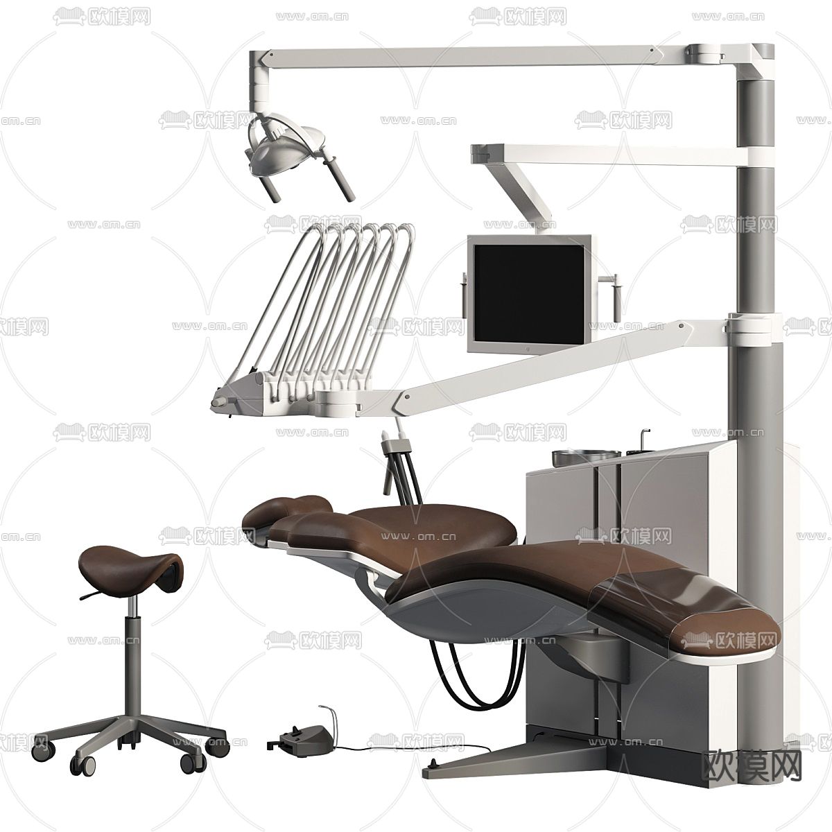 牙科椅 牙医手术椅3d模型下载