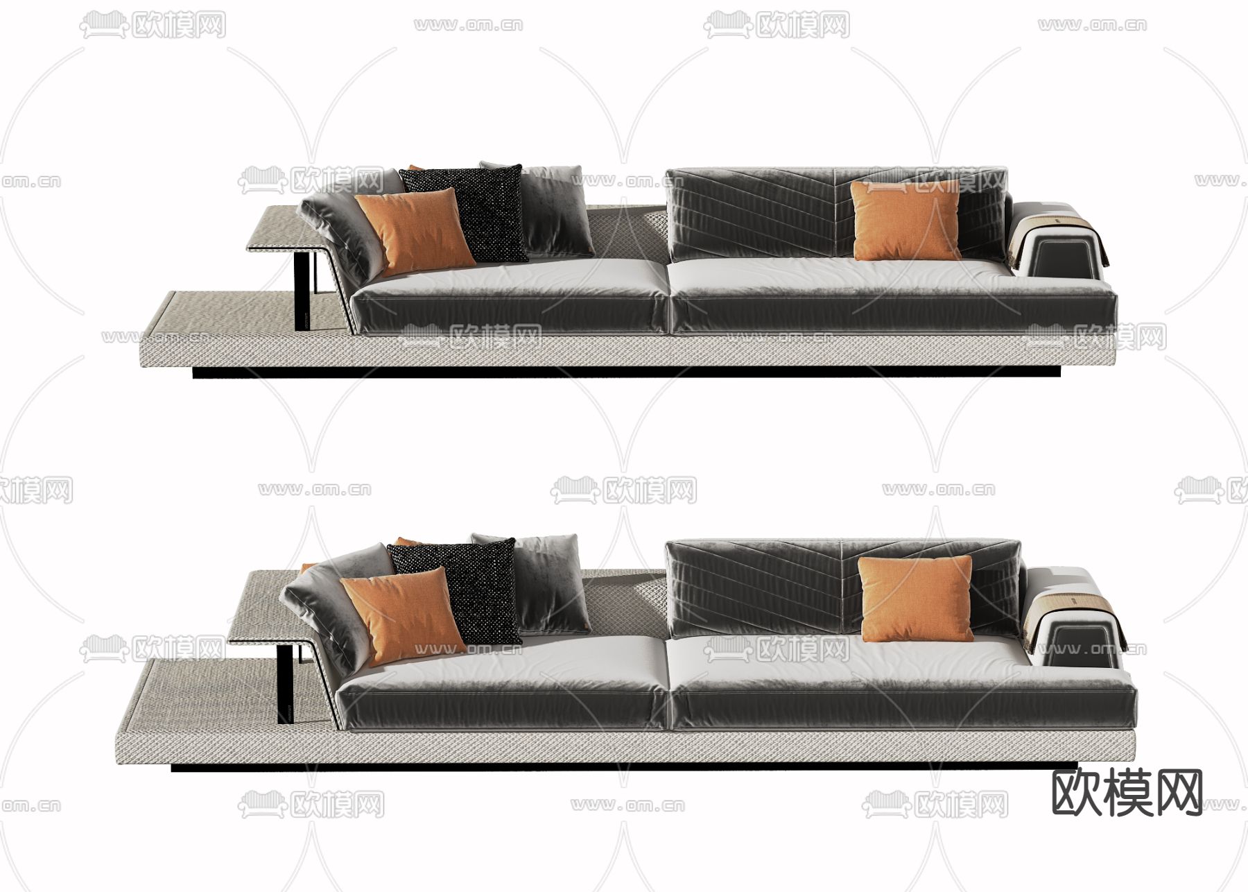 卡座沙发 双人沙发3d模型下载