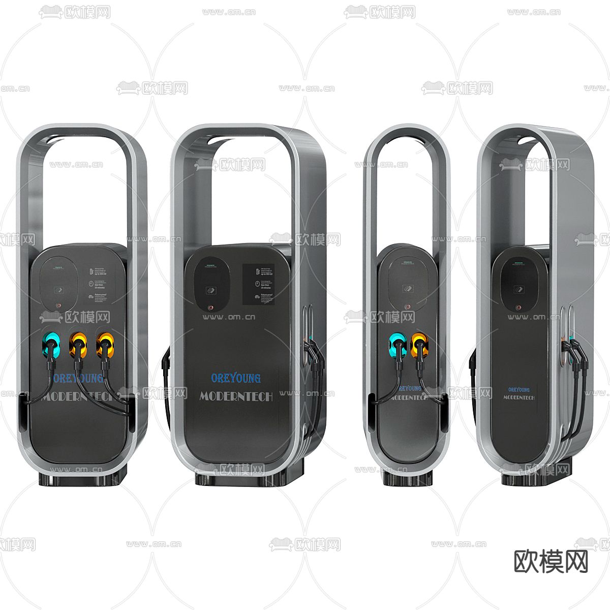 汽车充电桩3d模型下载