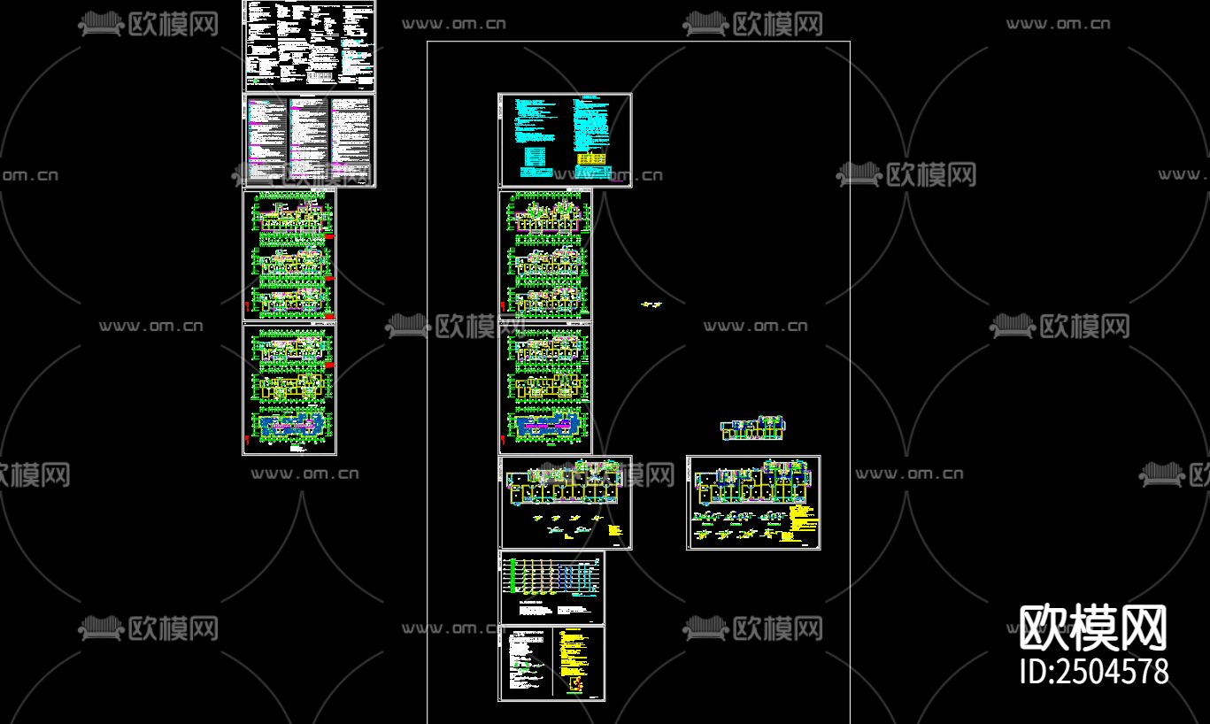 界集镇金色界城10号楼给排水CAD施工图下载（渲染图4）