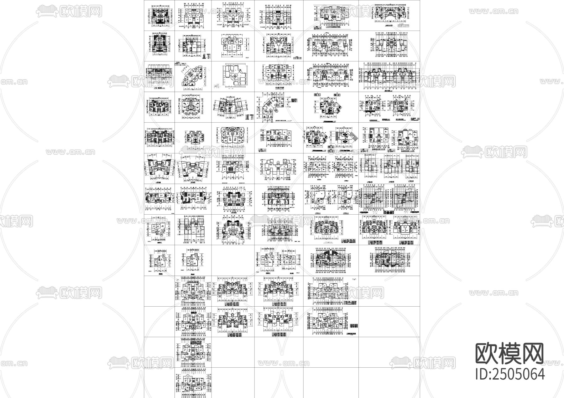 各种精美户型CAD施工图下载（渲染图1）
