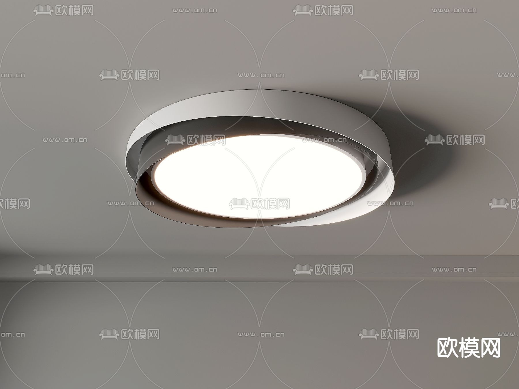 圆形吸顶灯3d模型下载（渲染图5）