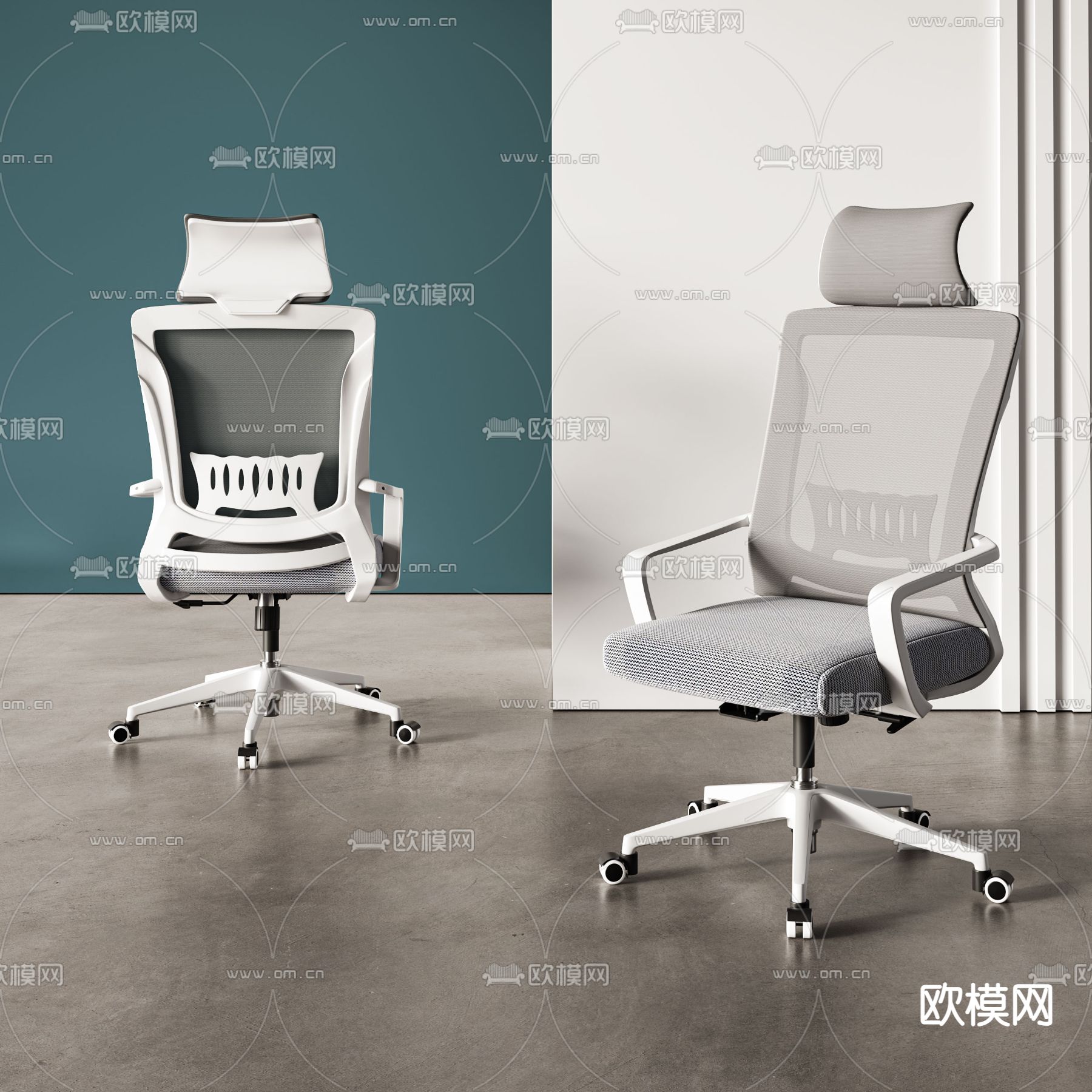 办公椅 职员椅3d模型下载