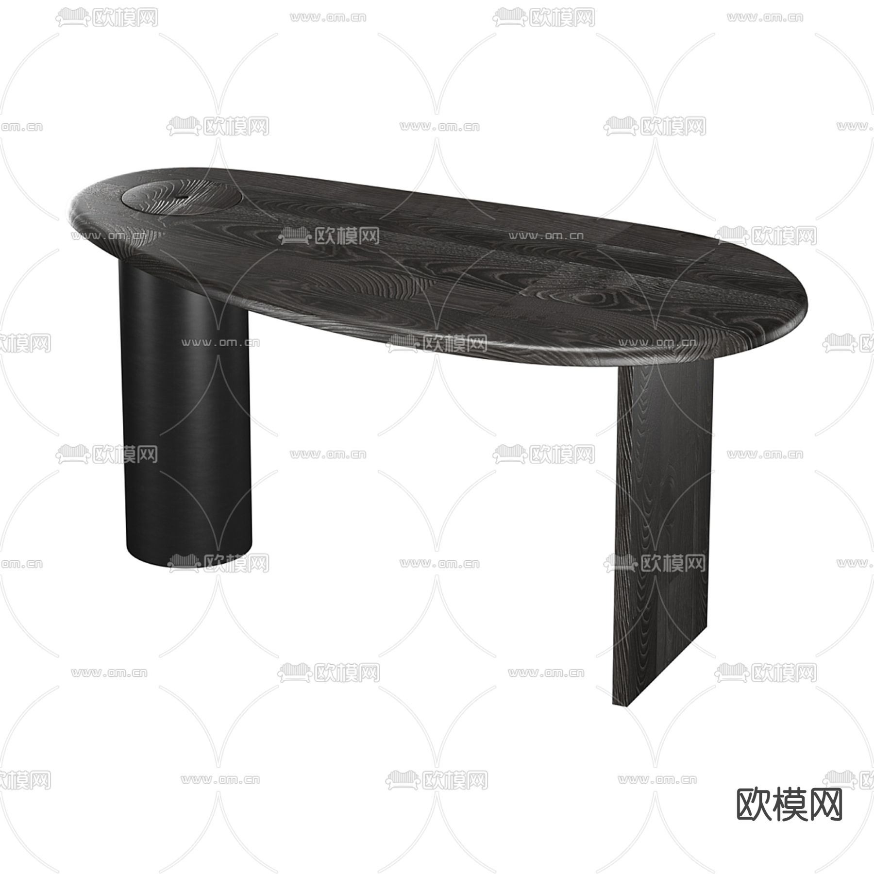 米洛提 Minotti 异形书桌3d模型下载（渲染图2）