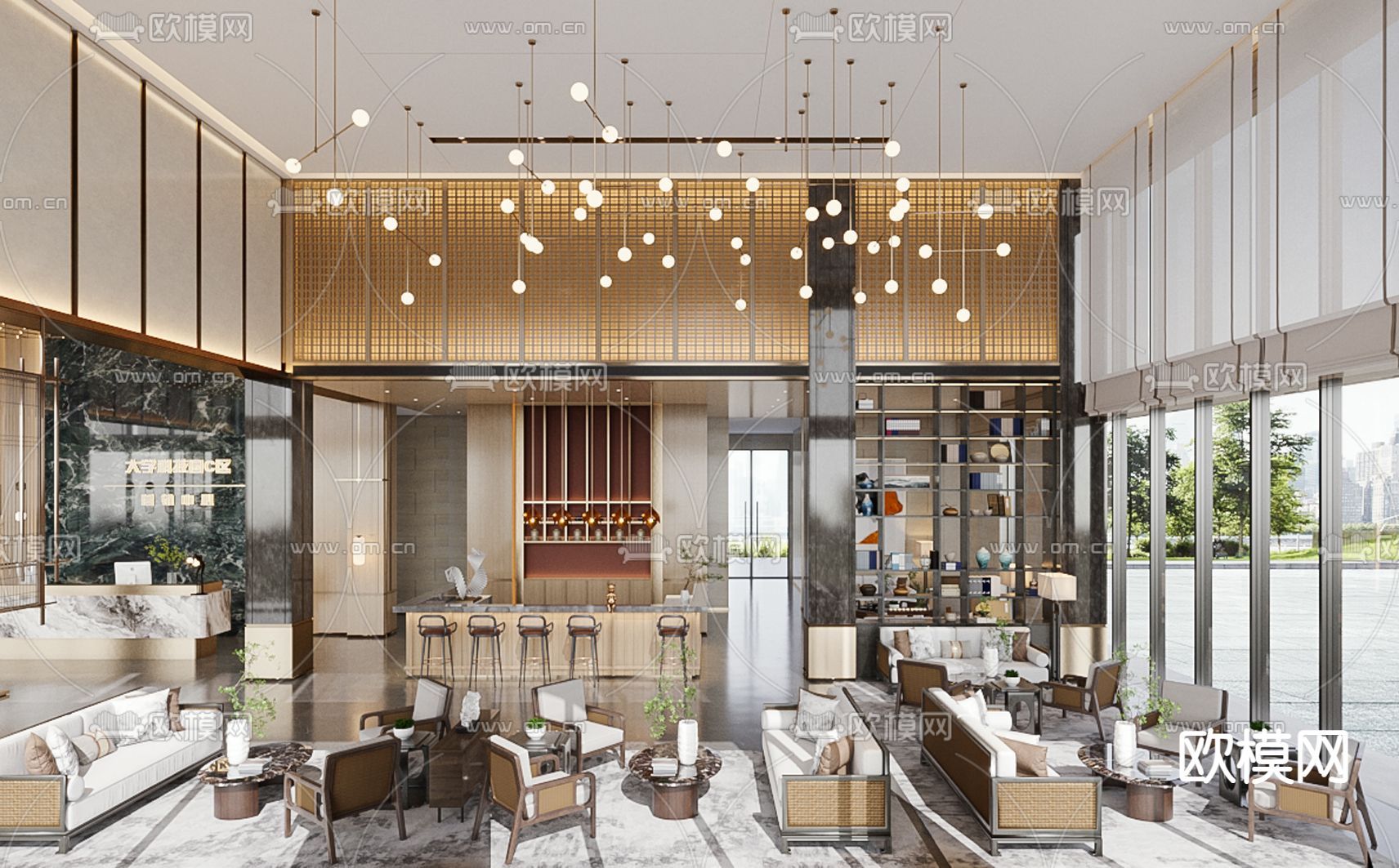 售楼处 售楼中心3d模型下载（渲染图3）