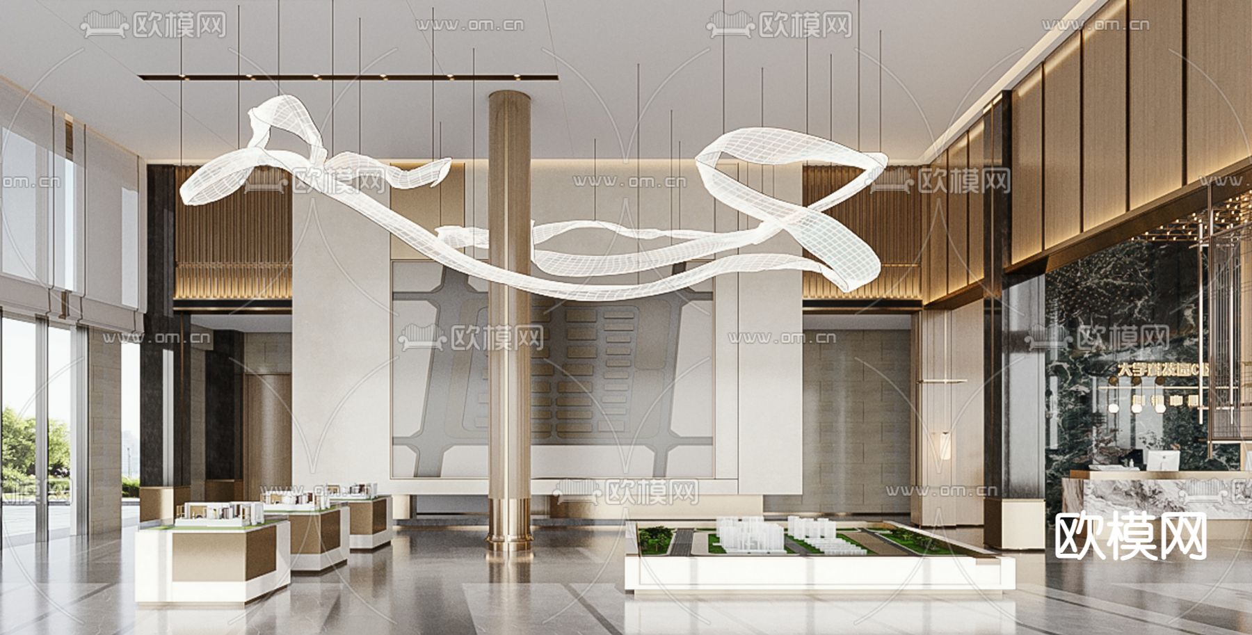 售楼处 售楼中心3d模型下载（渲染图2）