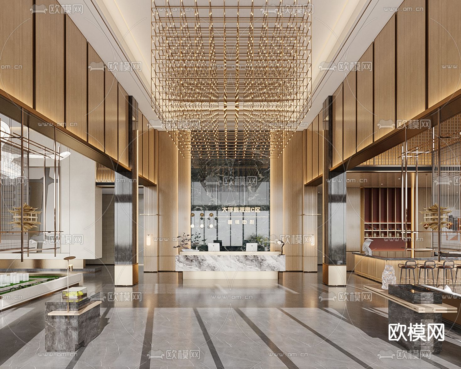 售楼处 售楼中心3d模型下载（渲染图1）