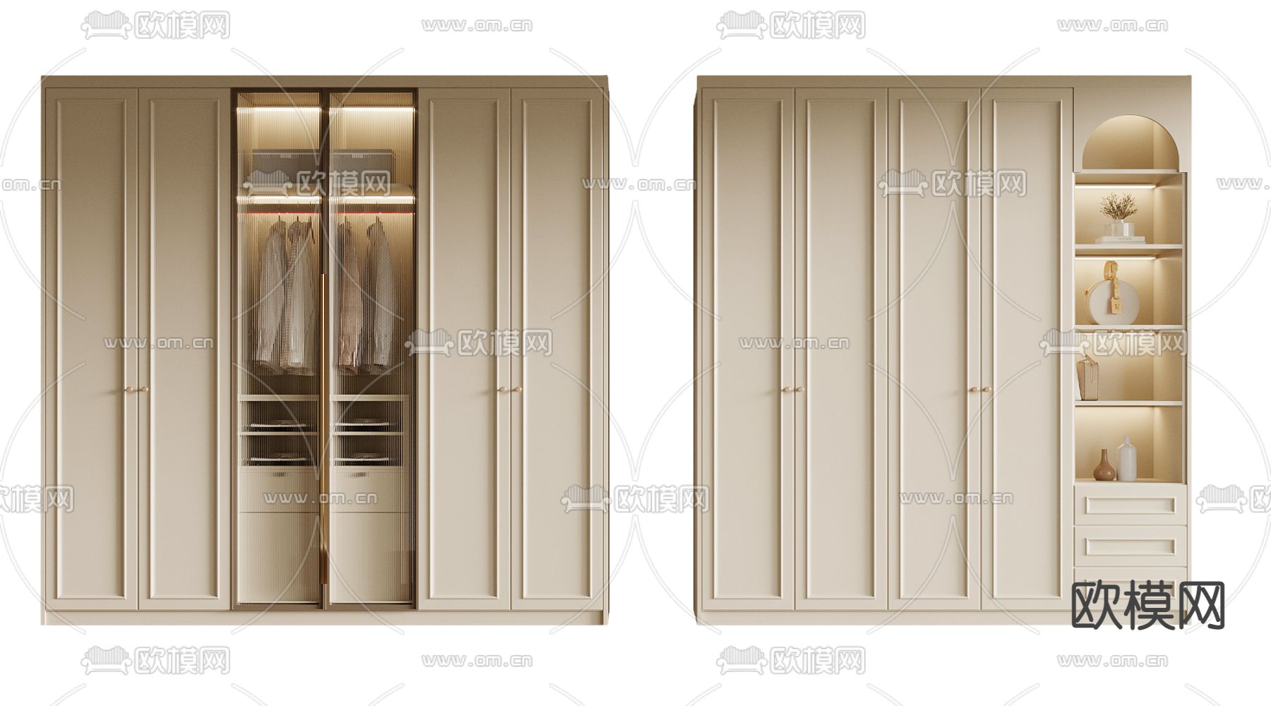 现代衣柜 衣橱3d模型下载