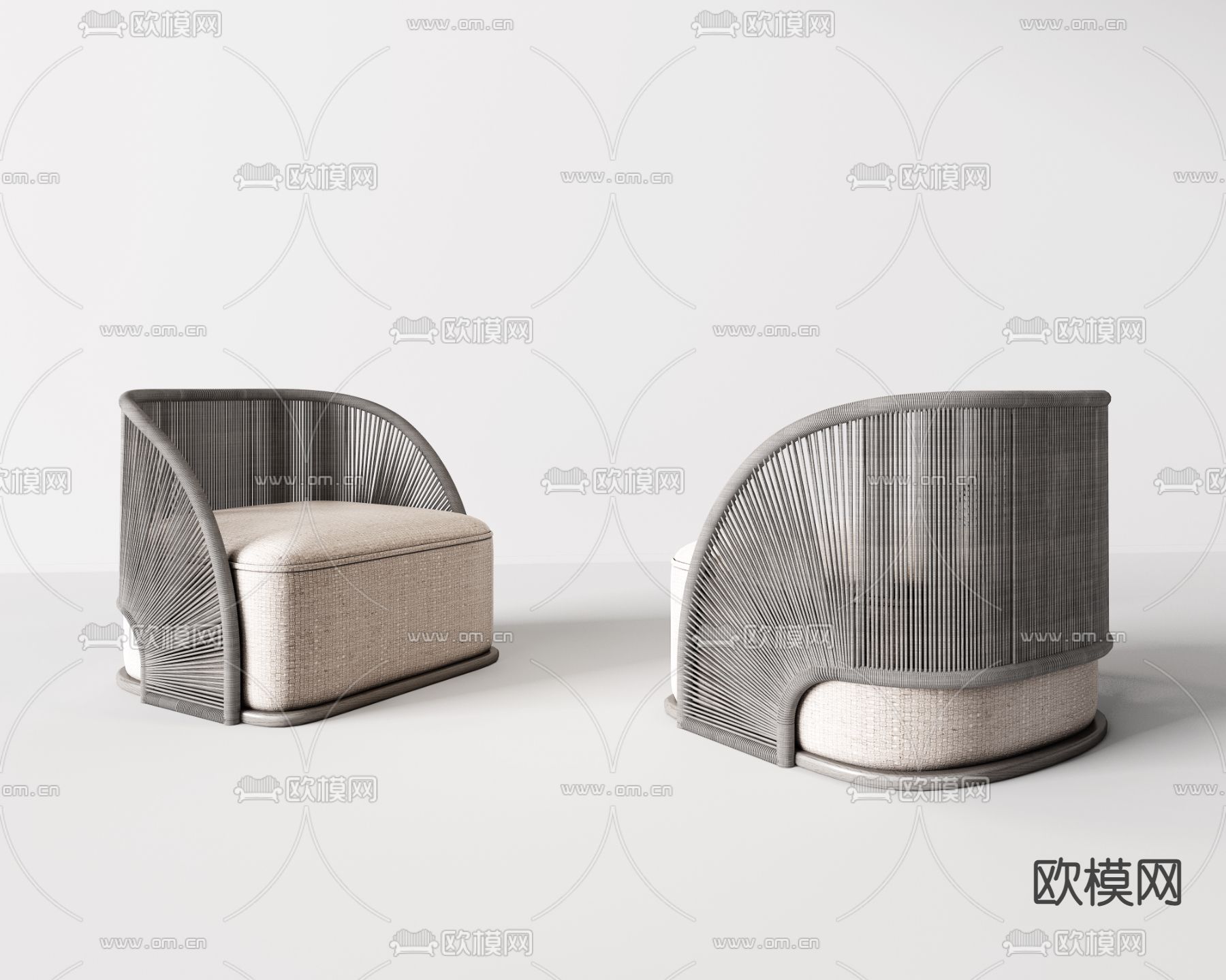 Minotti 米洛提 户外沙发3d模型下载（渲染图1）