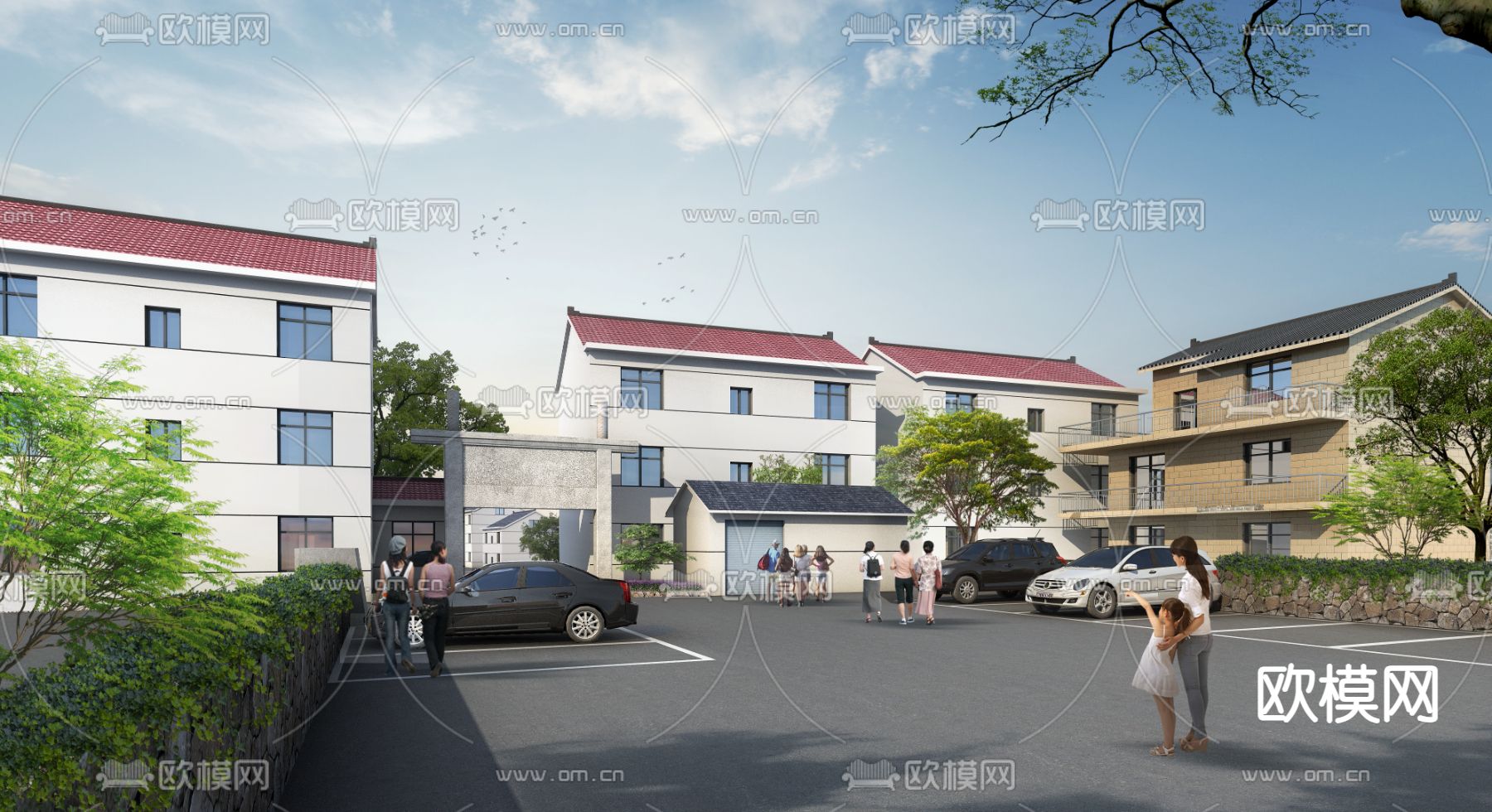 美丽乡村民宅 自建房psd下载