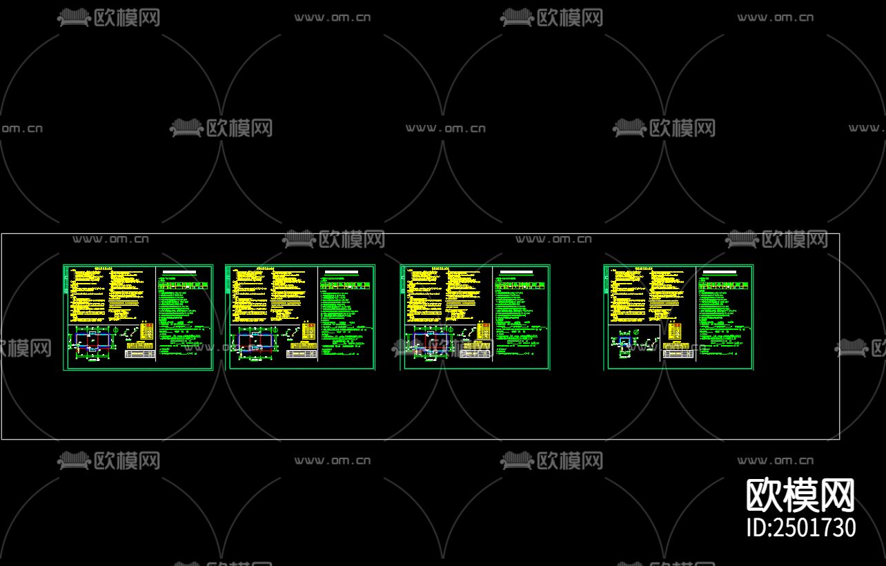 某沿街商业给排水CAD施工图下载（渲染图1）