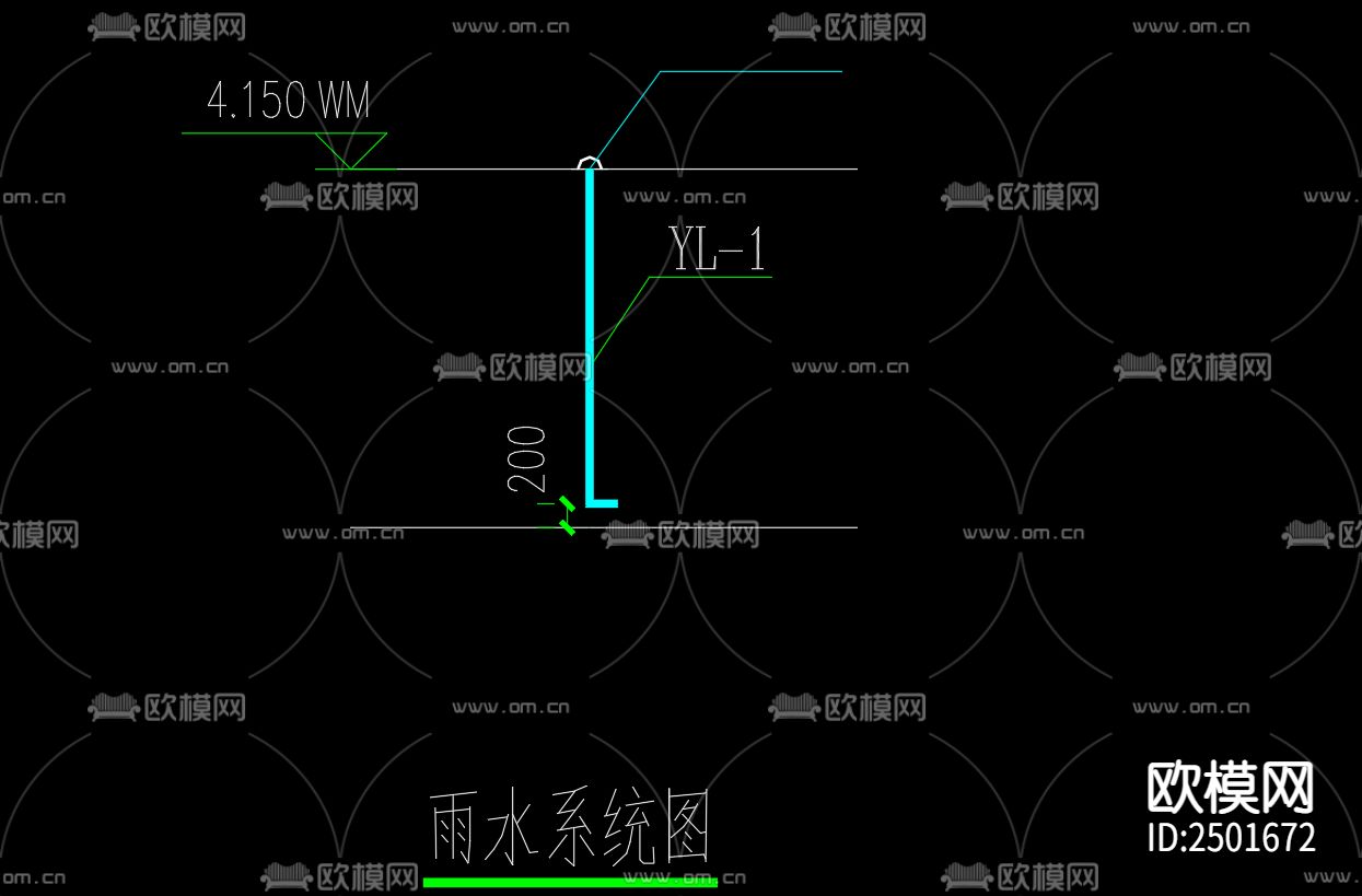 寰晟服饰有限公司大门给排水CAD施工图