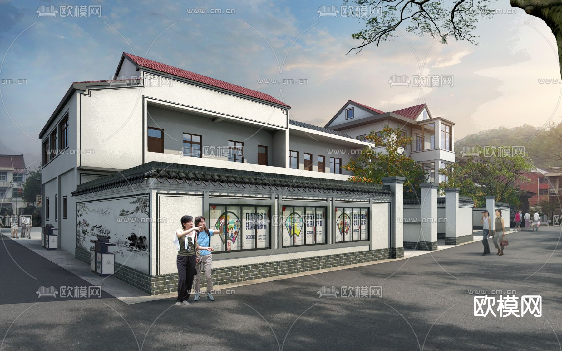 新中式乡村民宅 新农村psd下载