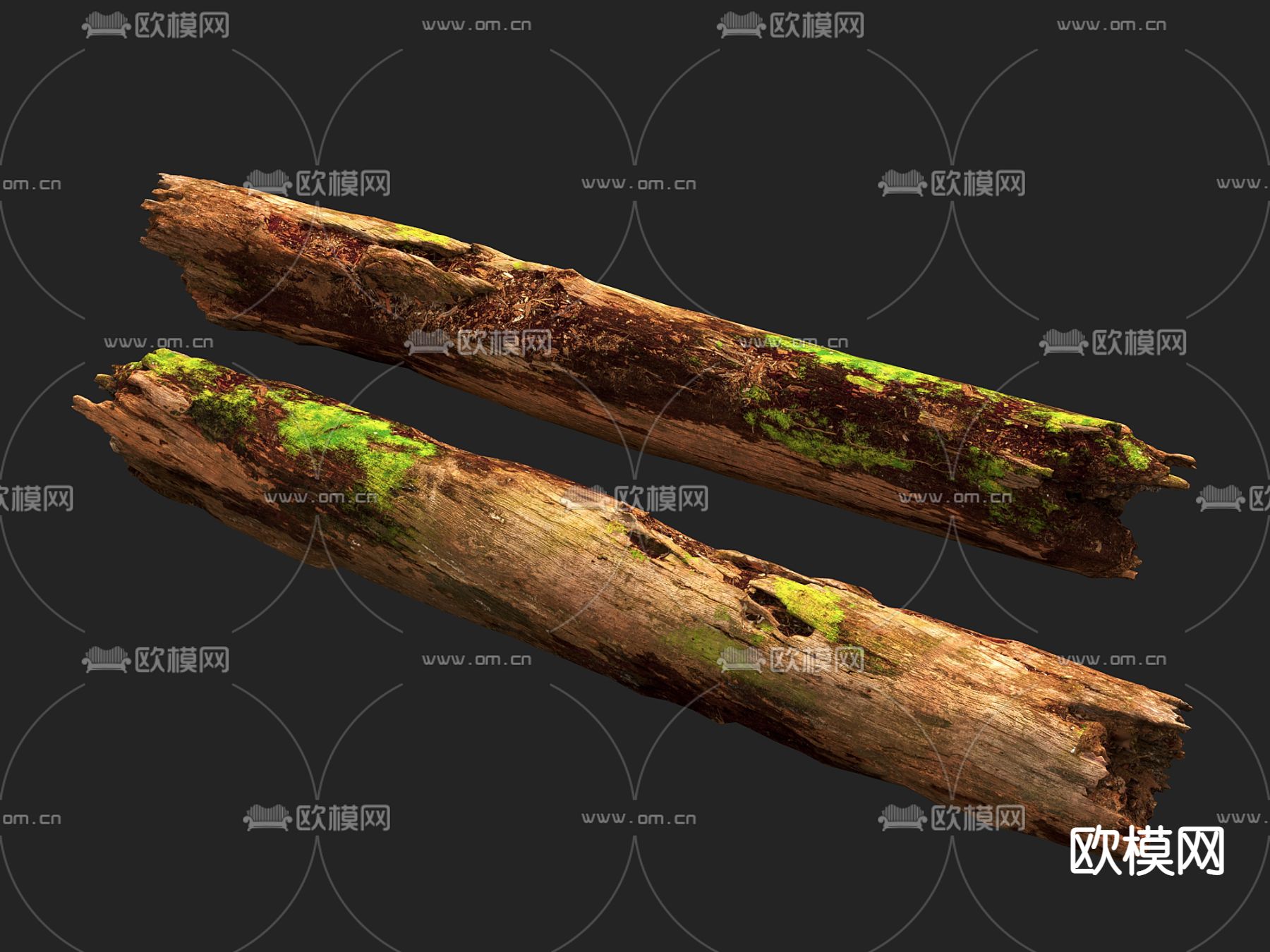 枯木头 树干 枯树根3d模型下载