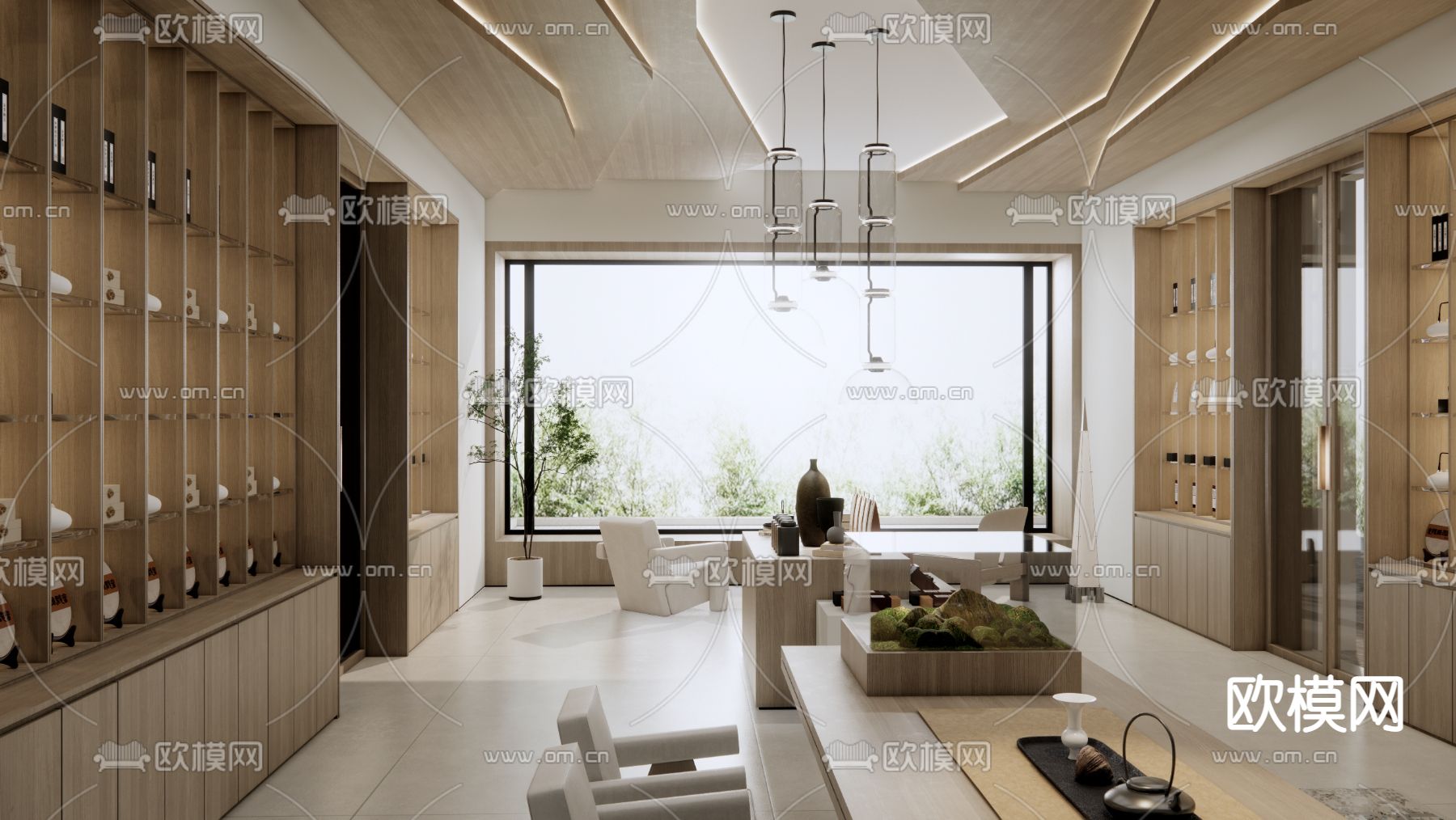 日式茶馆su模型