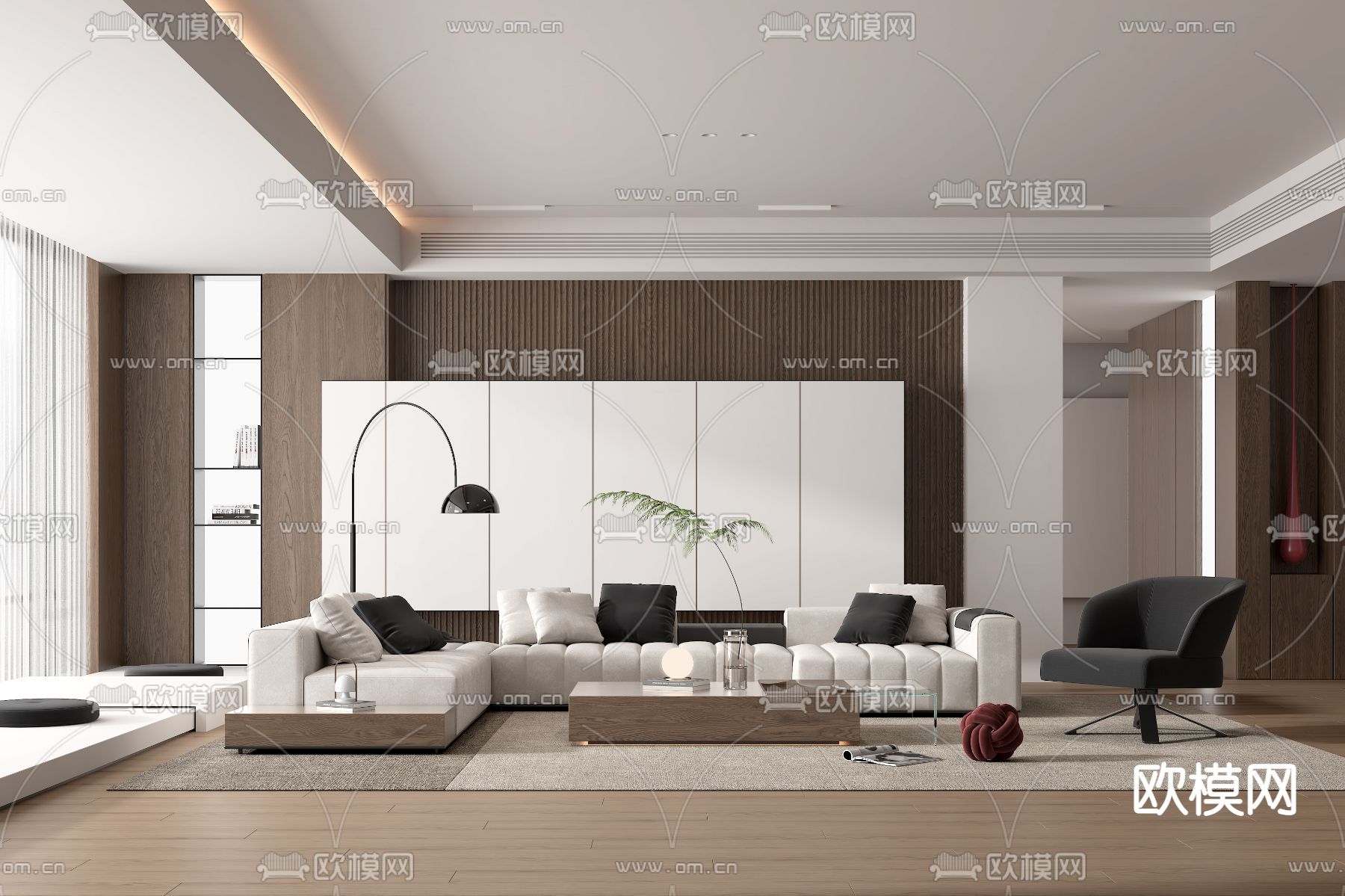 Minotti 客厅su模型下载（渲染图1）
