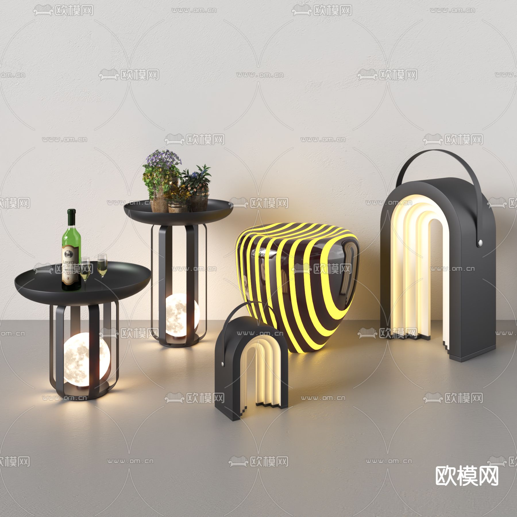 户外灯 草坪灯  庭院灯  景观灯3d模型