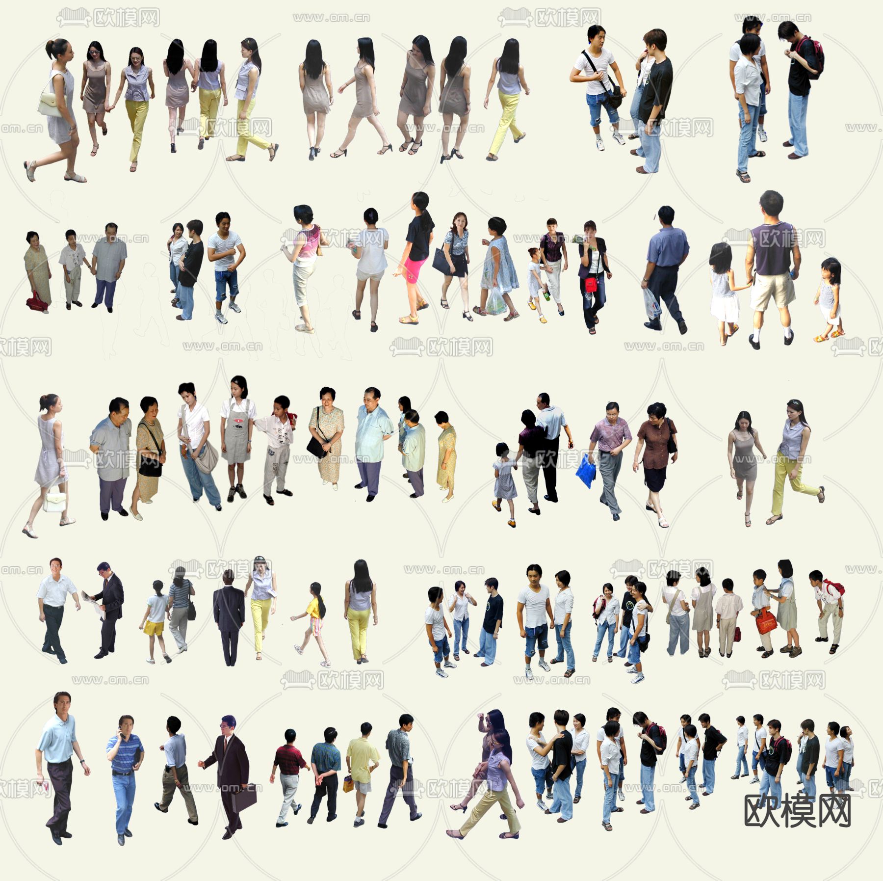 人物 行人 站姿人物psd下载