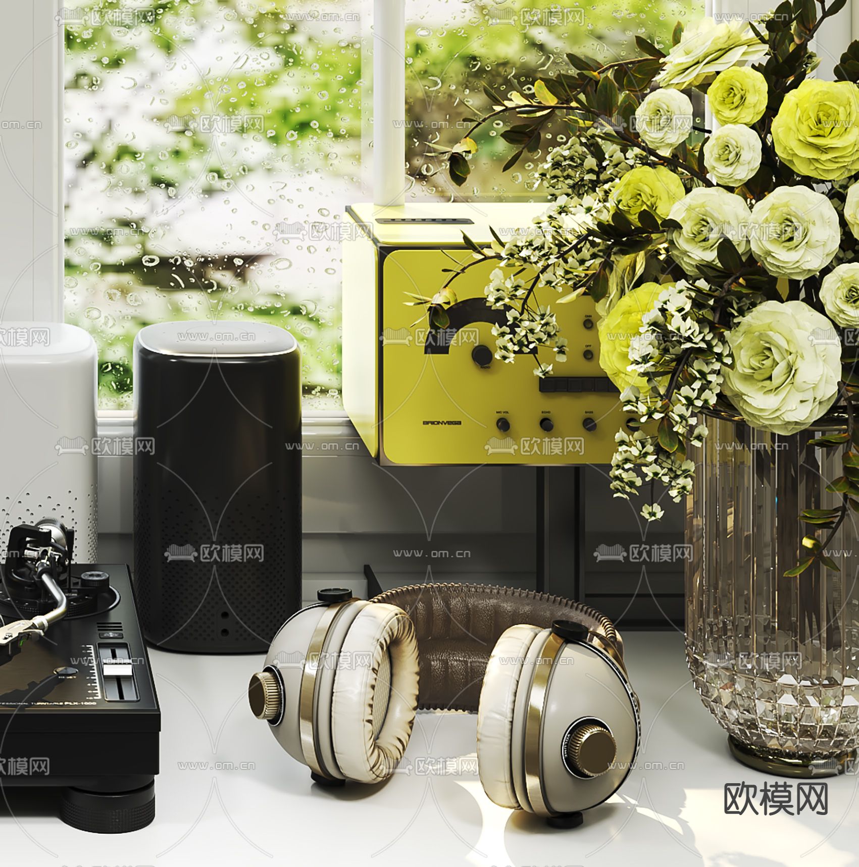 饰品摆件 唱片机 乐器3d模型下载（渲染图3）