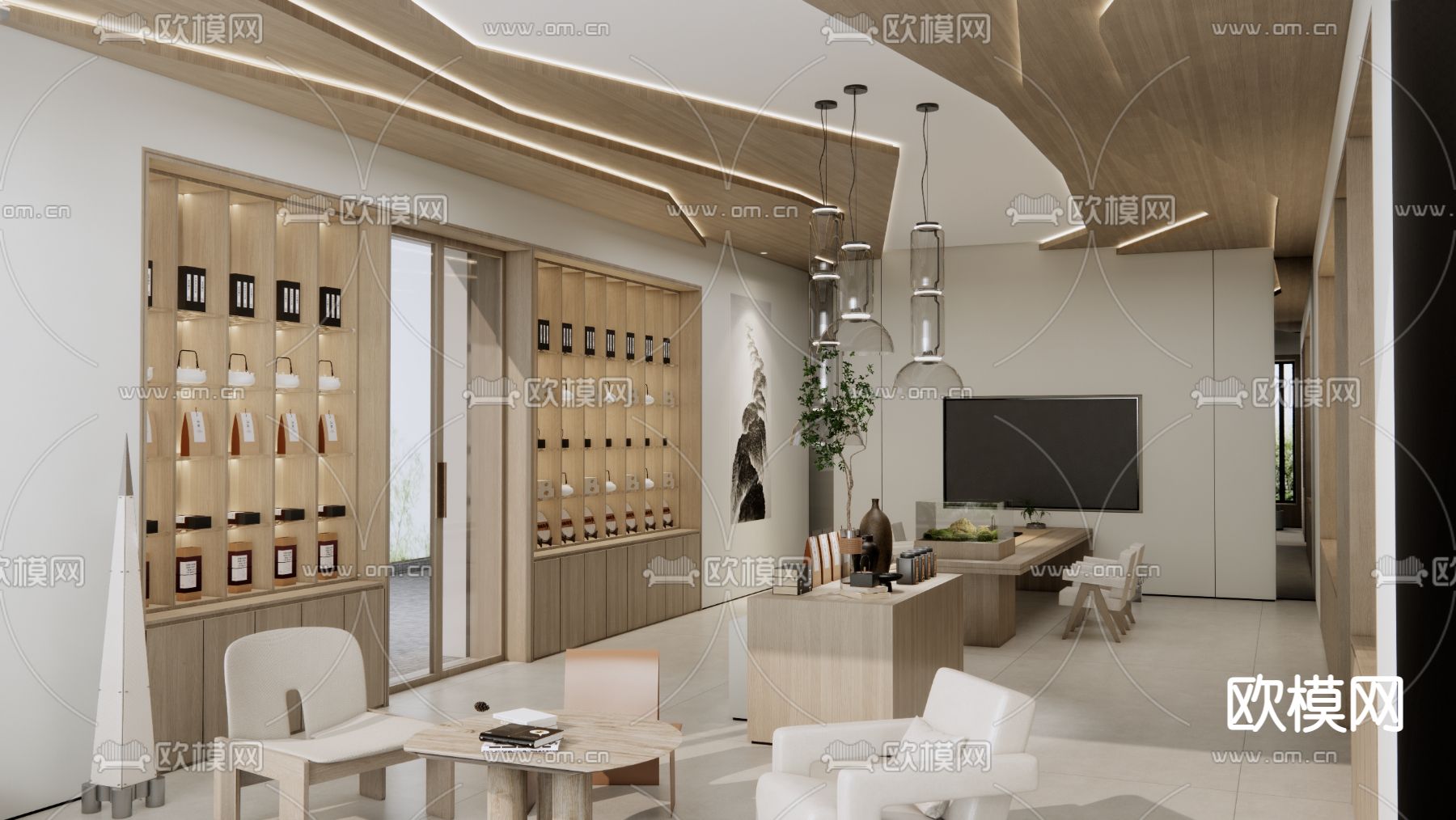 日式茶馆su模型