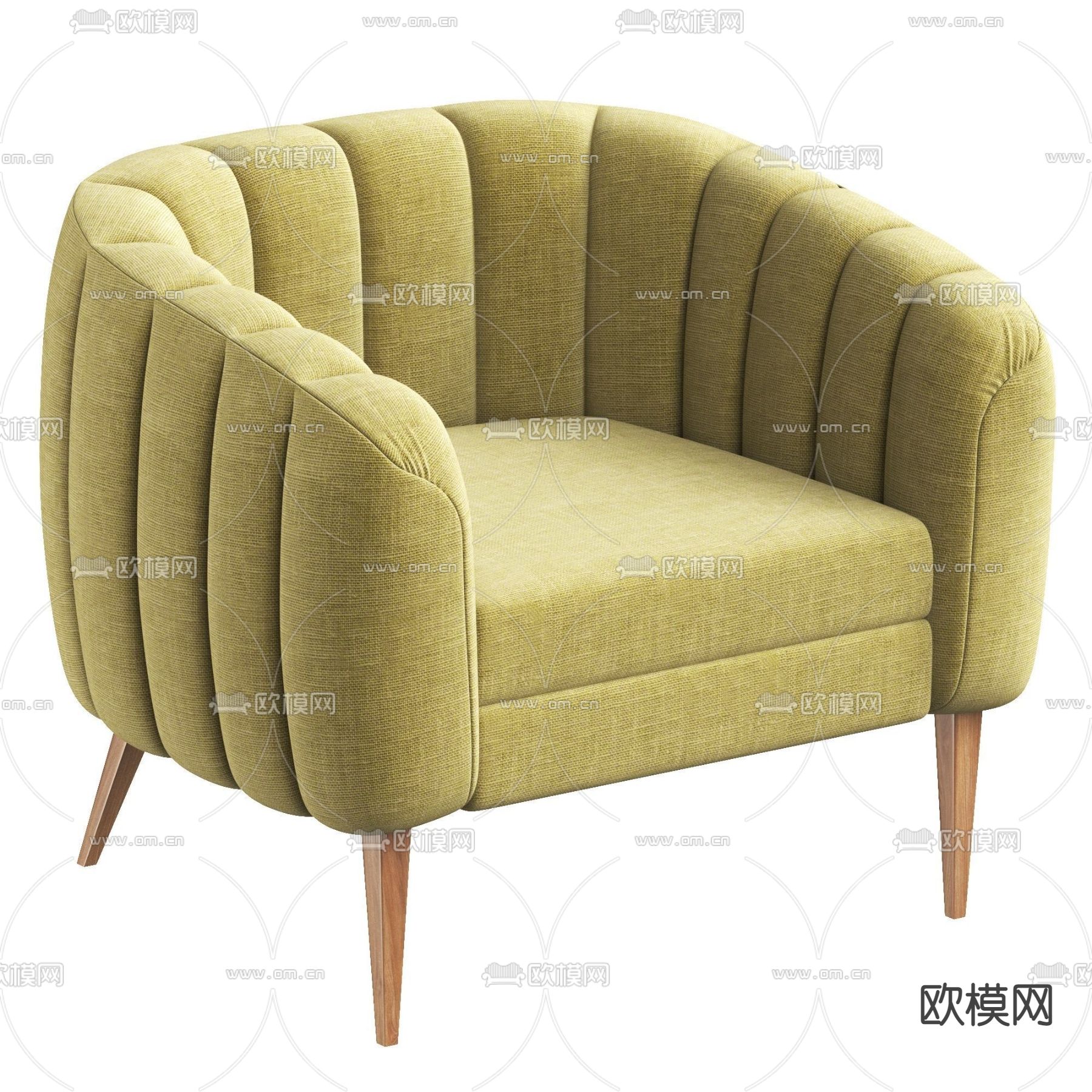 现代单人沙发椅3d模型下载_ID13014635_3dmax免费模型-欧模网