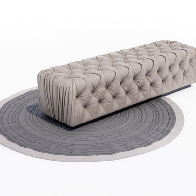  现代沙发凳su模型 