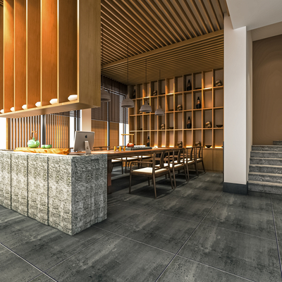  新中式茶馆 茶楼su模型 