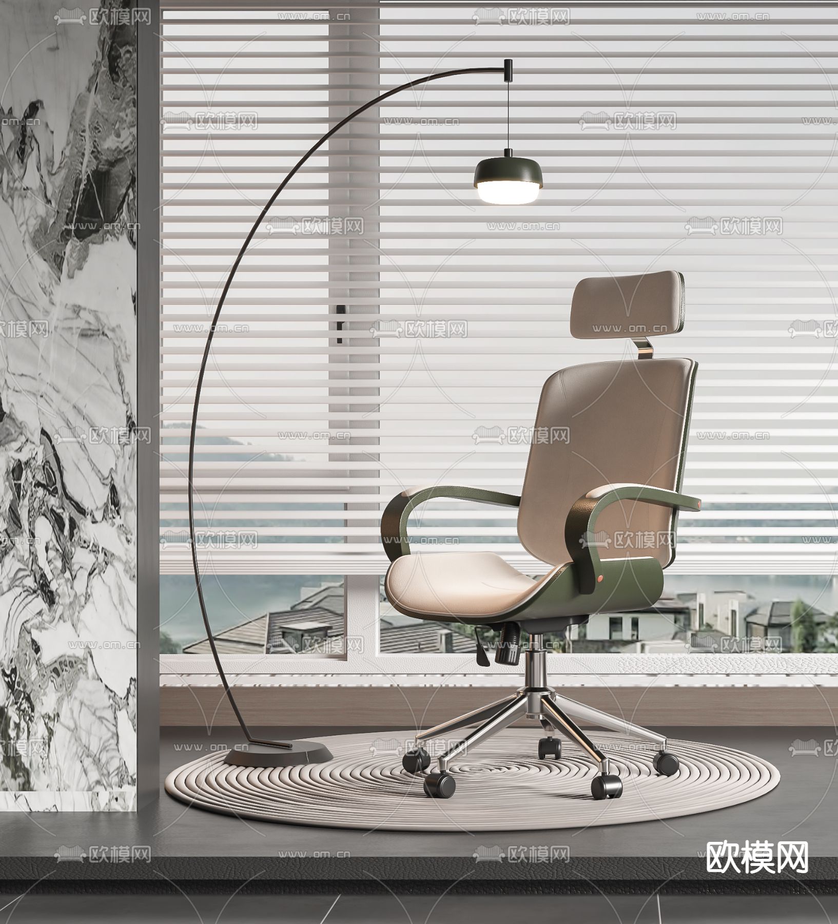 办公椅 大班椅3d模型下载