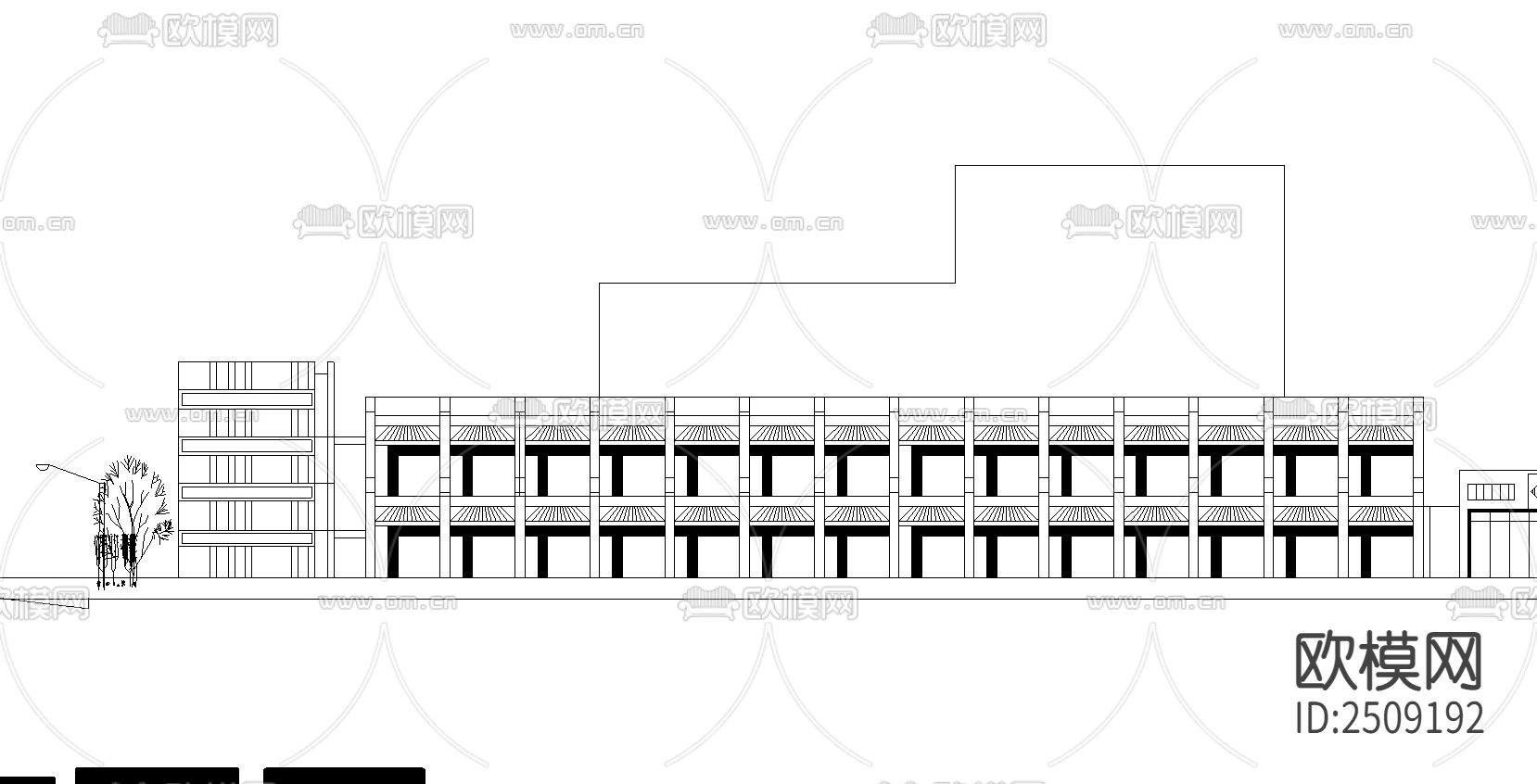 某居住小区规划cad施工图下载（渲染图2）
