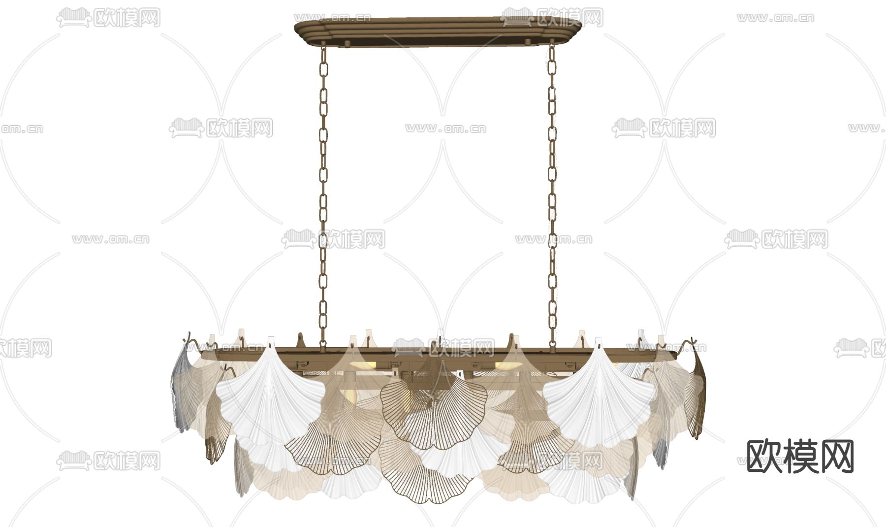 现代水晶吊灯su模型