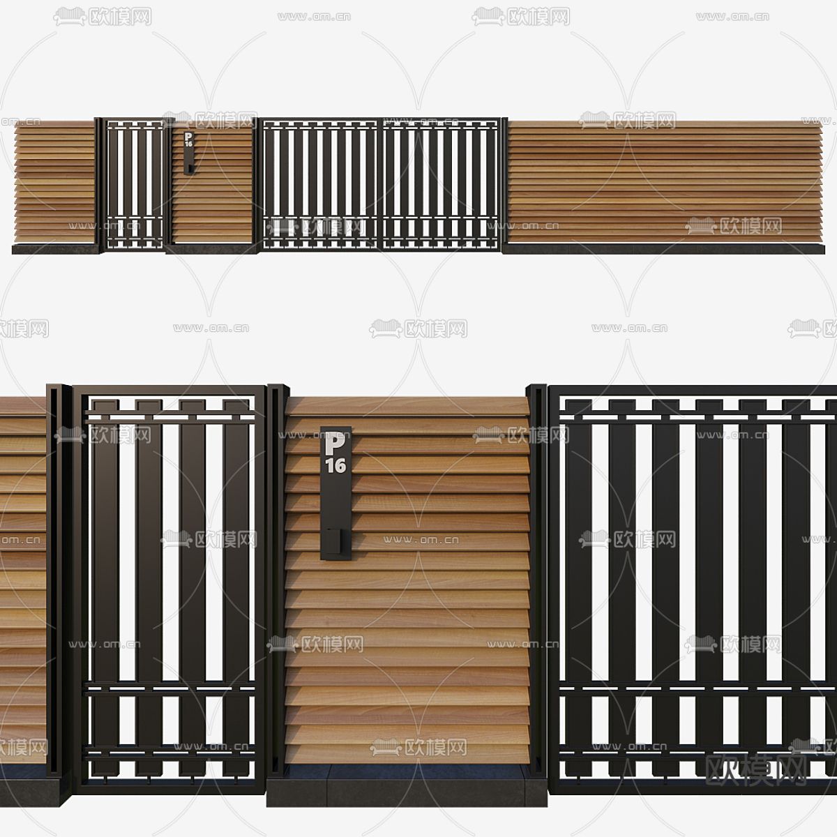 栏杆 栅栏 围墙3d模型下载