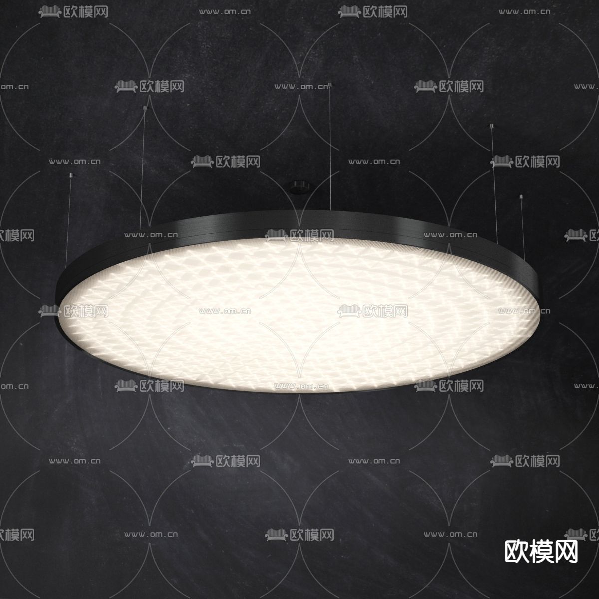 圆盘吊灯免费3d模型下载_ID13005856_3dmax免费模型-欧模网