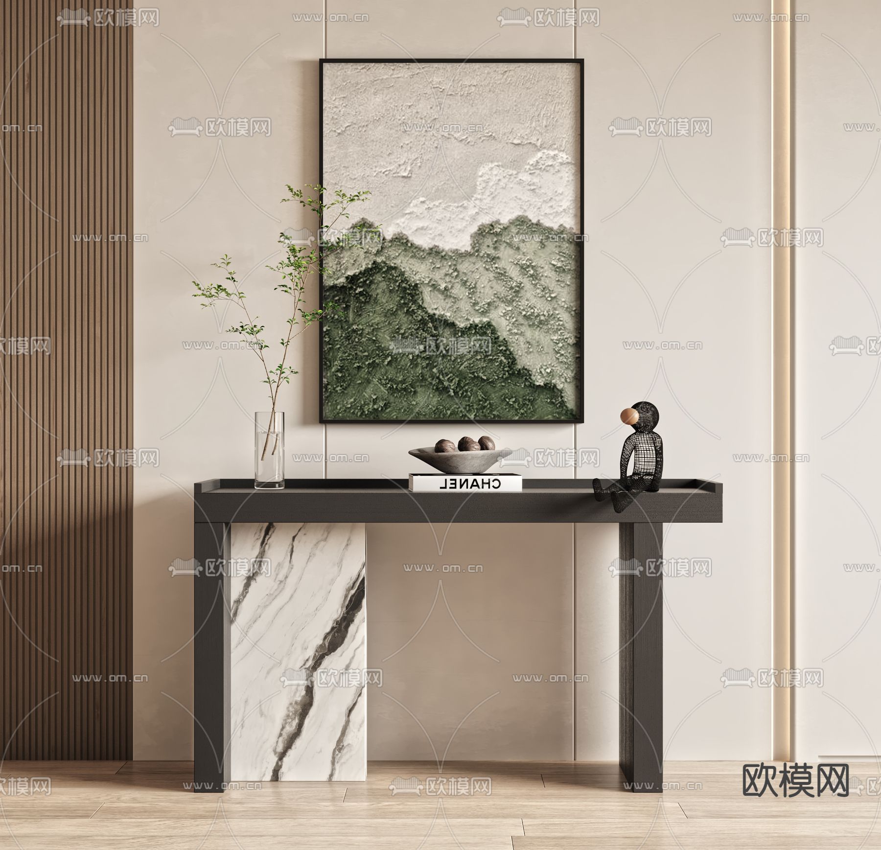 现代端景台 条案3d模型下载