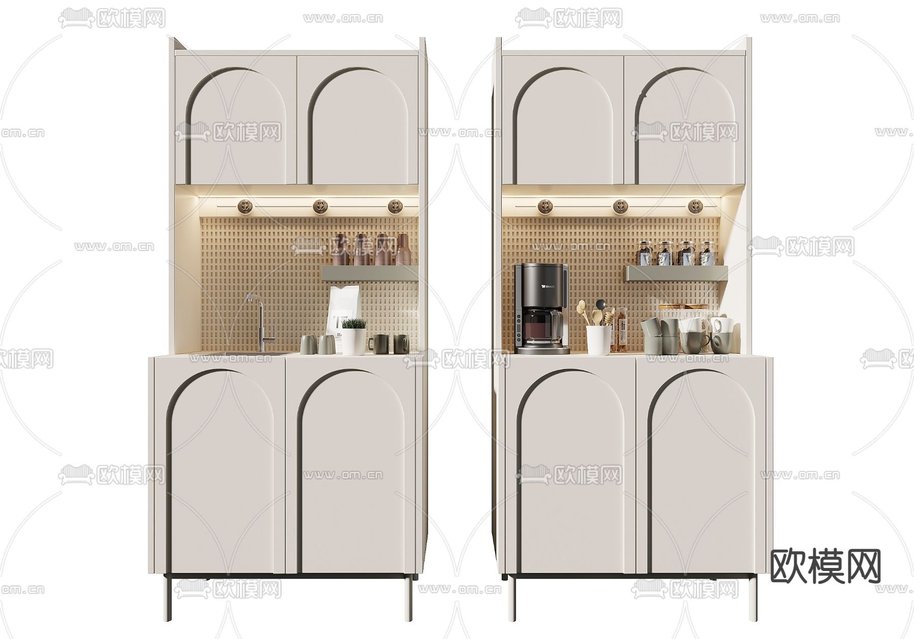 现代茶水柜 餐边柜3d模型下载