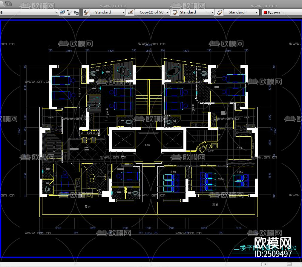 全套丝尚美容院CAD施工图下载（渲染图8）
