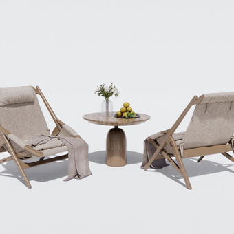 现代户外椅3d模型