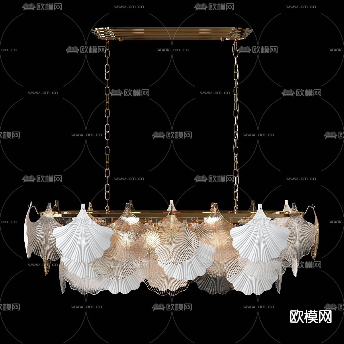 现代水晶吊灯su模型