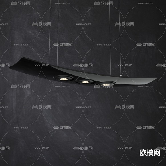 办公吊灯免费3d模型下载