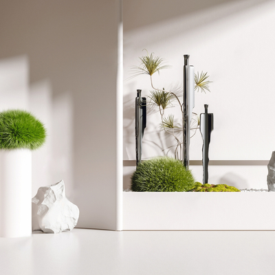  现代室内绿植造景su模型 