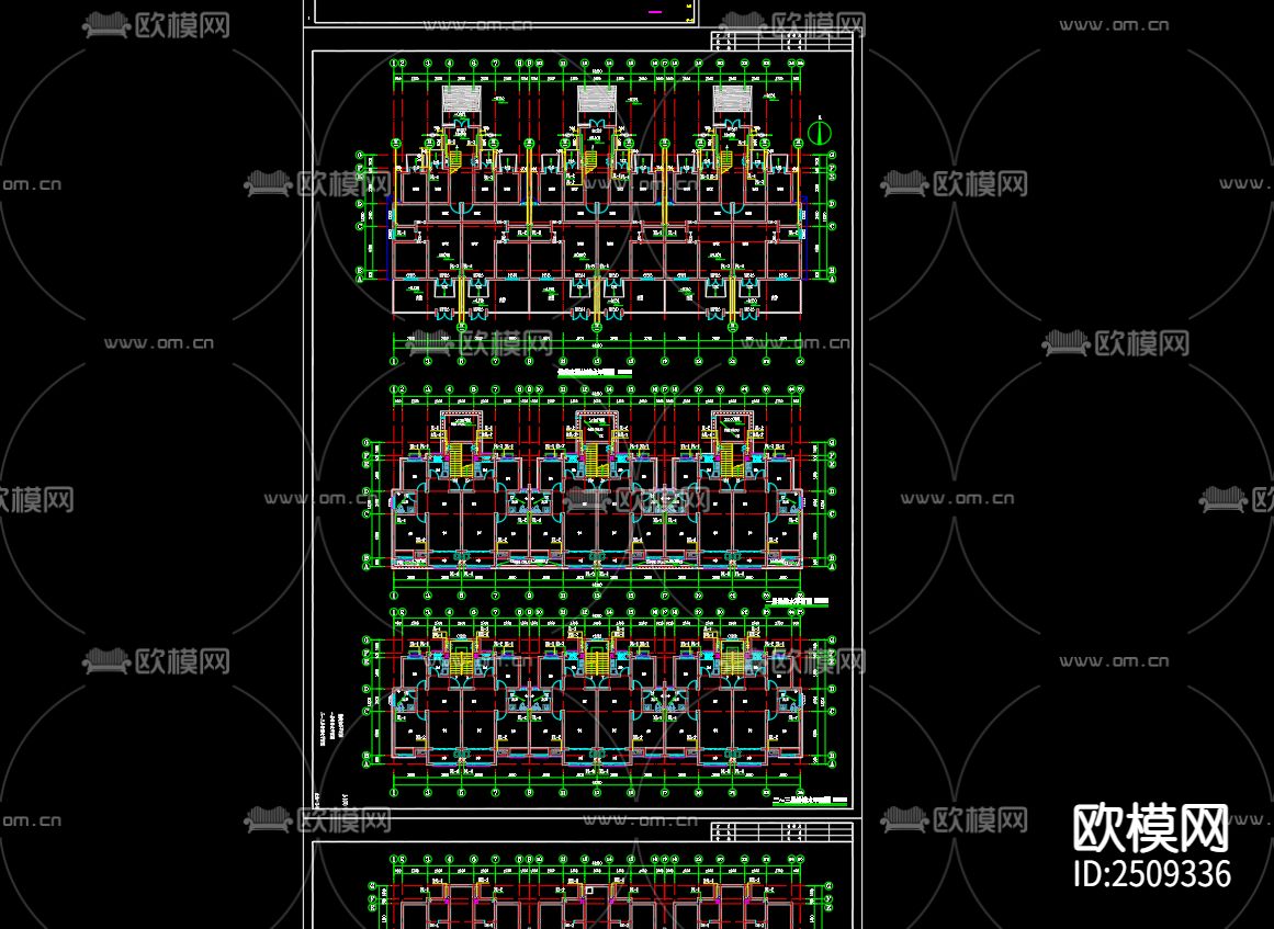 石集乡柳山新村集中居住区4号楼给排水设计cad施工图下载（渲染图3）