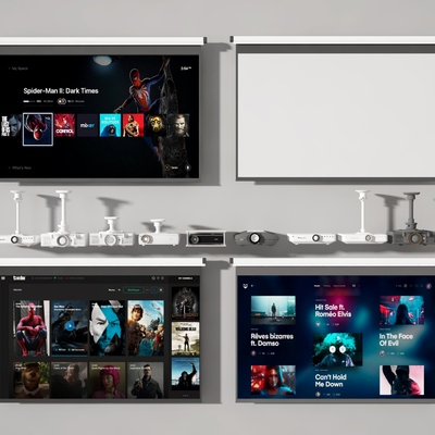  投影仪 投影幕布su模型 