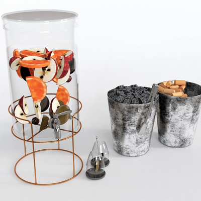  现代水壶 饮水壶 冰桶su模型 