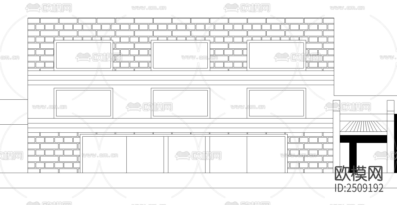 某居住小区规划cad施工图下载（渲染图3）