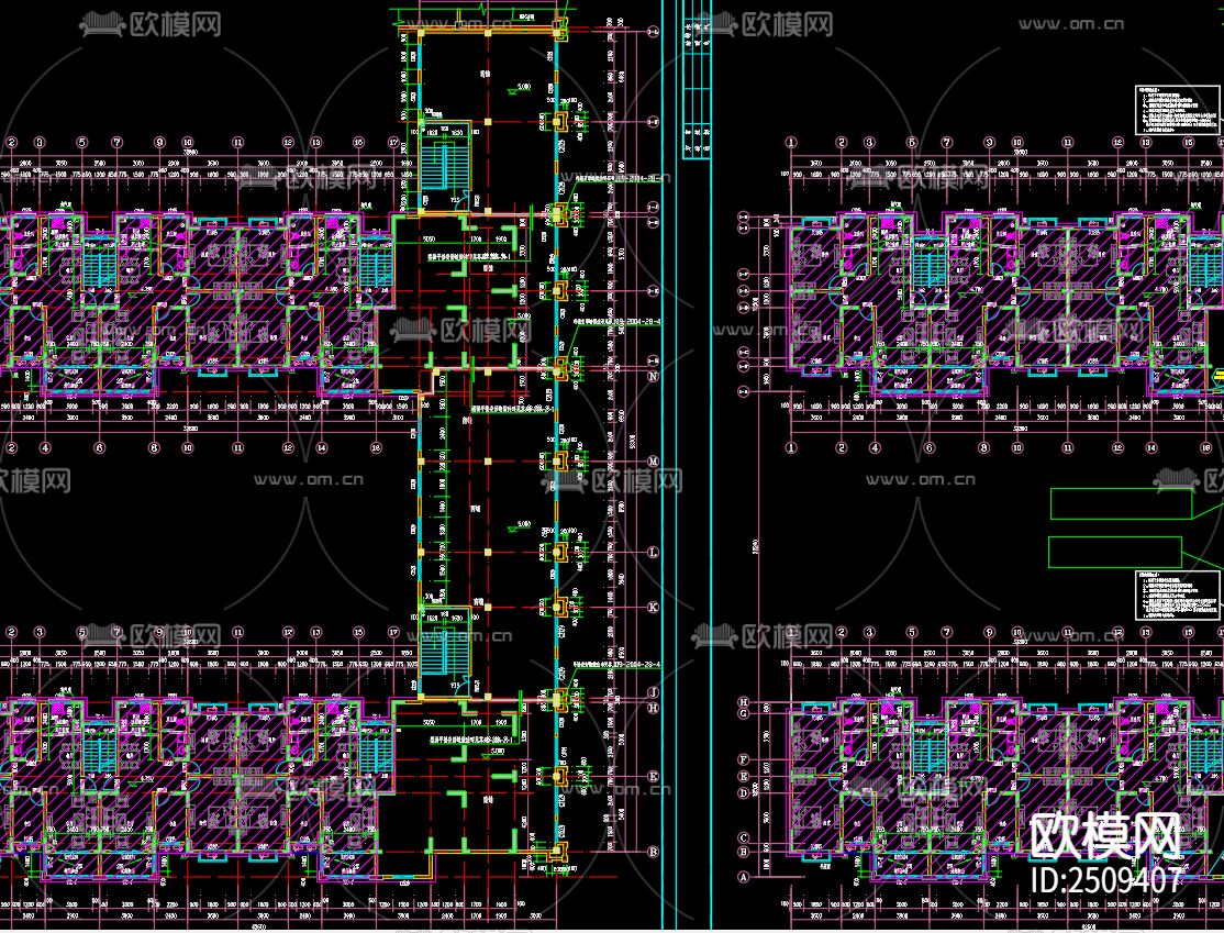 老年公寓CAD施工图下载（渲染图1）
