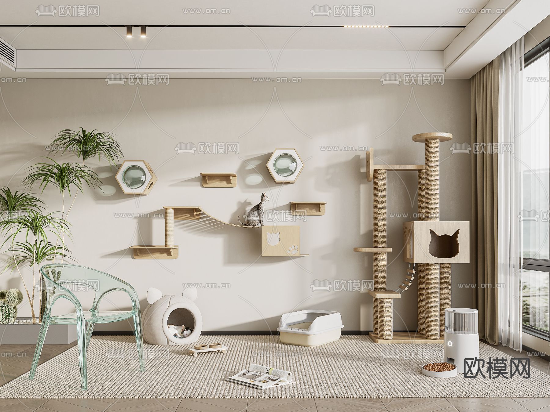 猫爬架 宠物用品3d模型