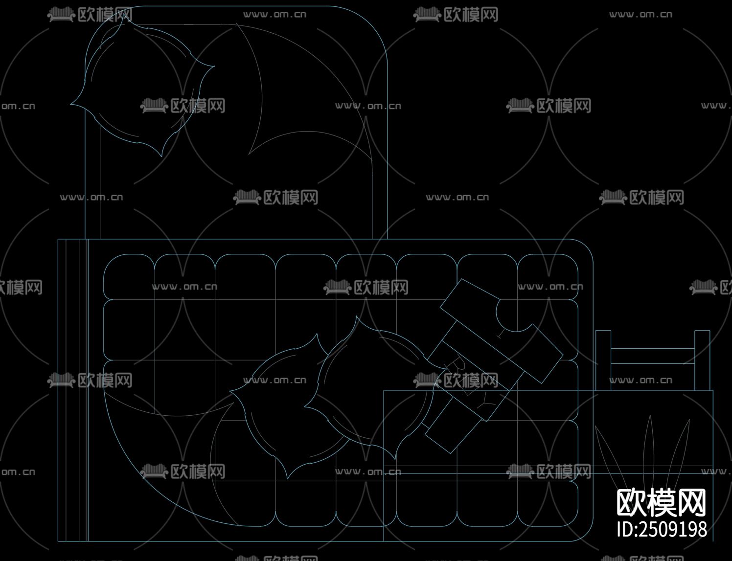 儿童上下铺平面节点大样下载（渲染图2）