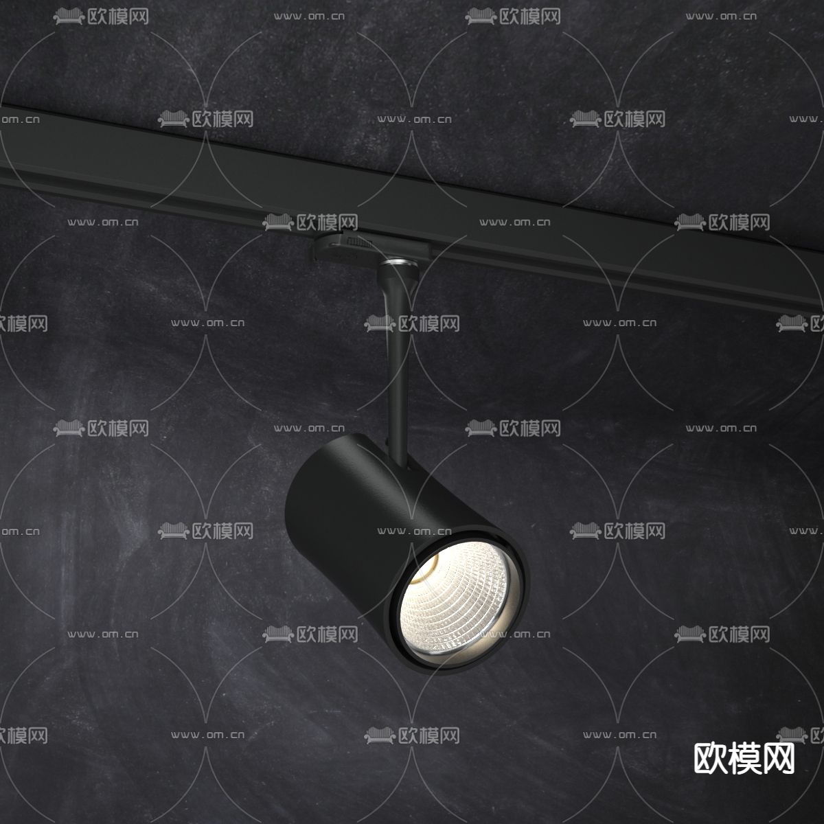 磁吸灯 轨道灯 筒灯射灯免费3d模型下载（渲染图1）