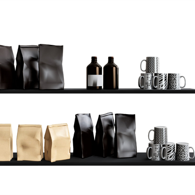  现代咖啡豆su模型 