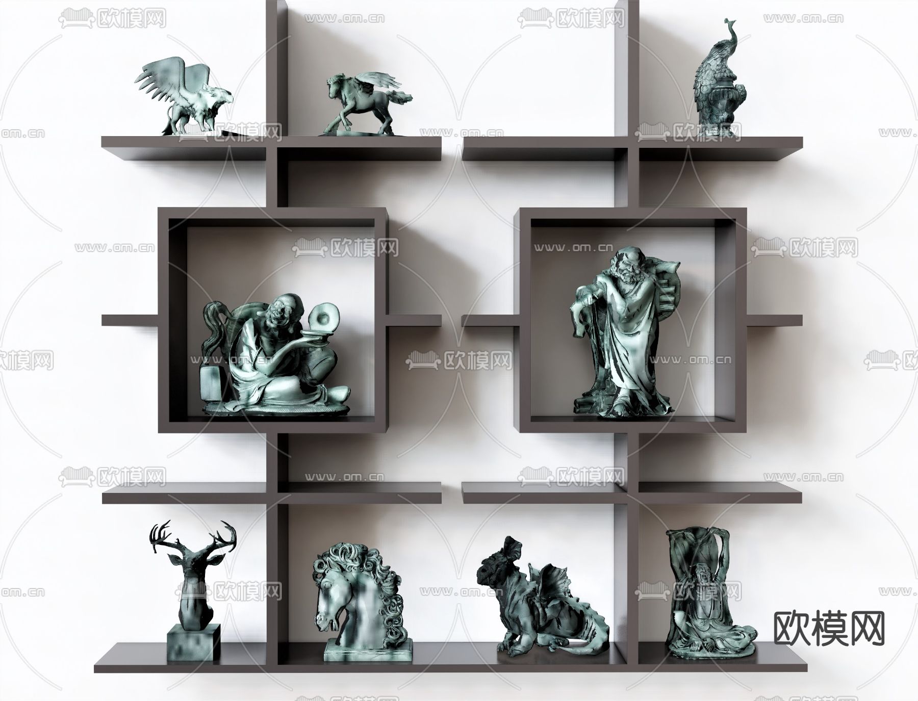 欧式雕塑su模型下载（渲染图1）