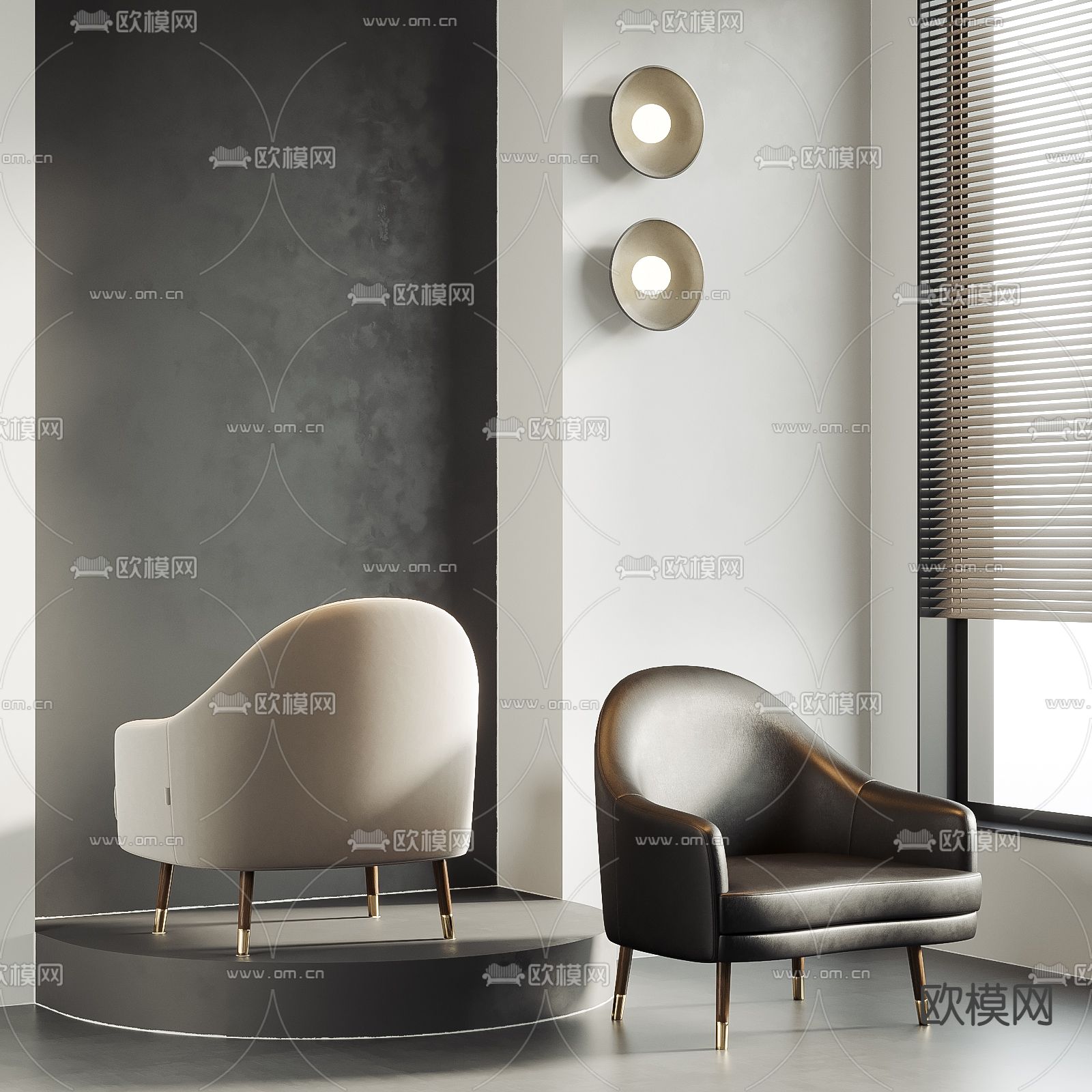 现代休闲椅su模型